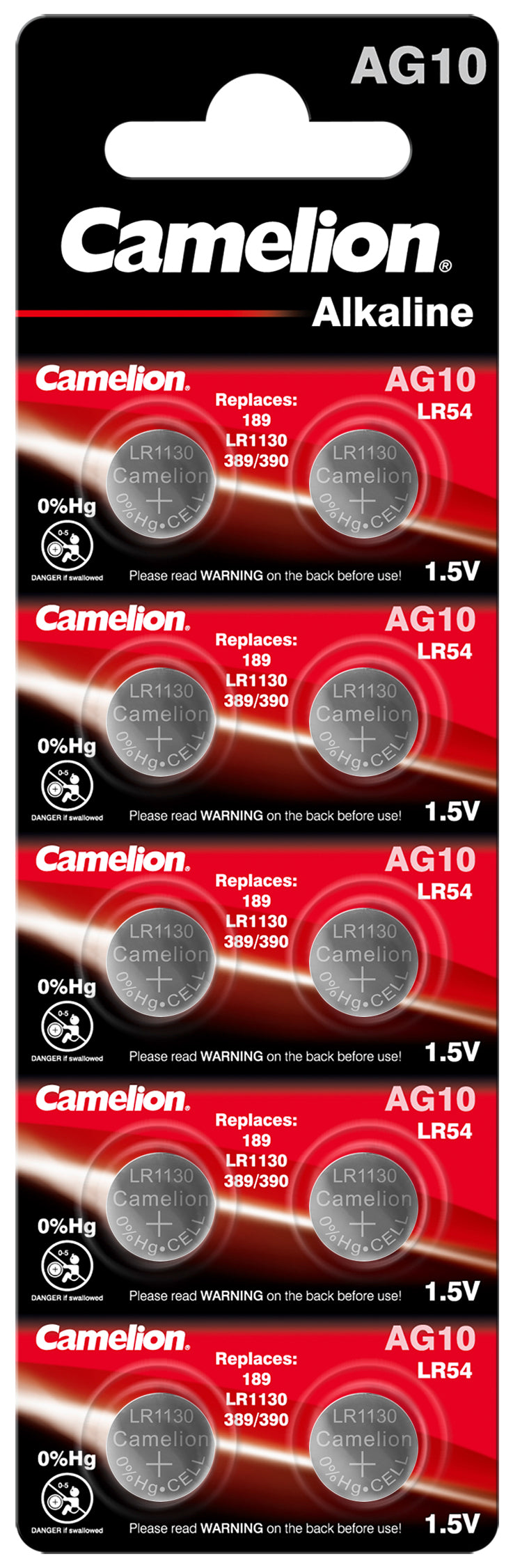Camelion AG10 / LR1130 / LR54 / 389 Alkaline - 100er Pack