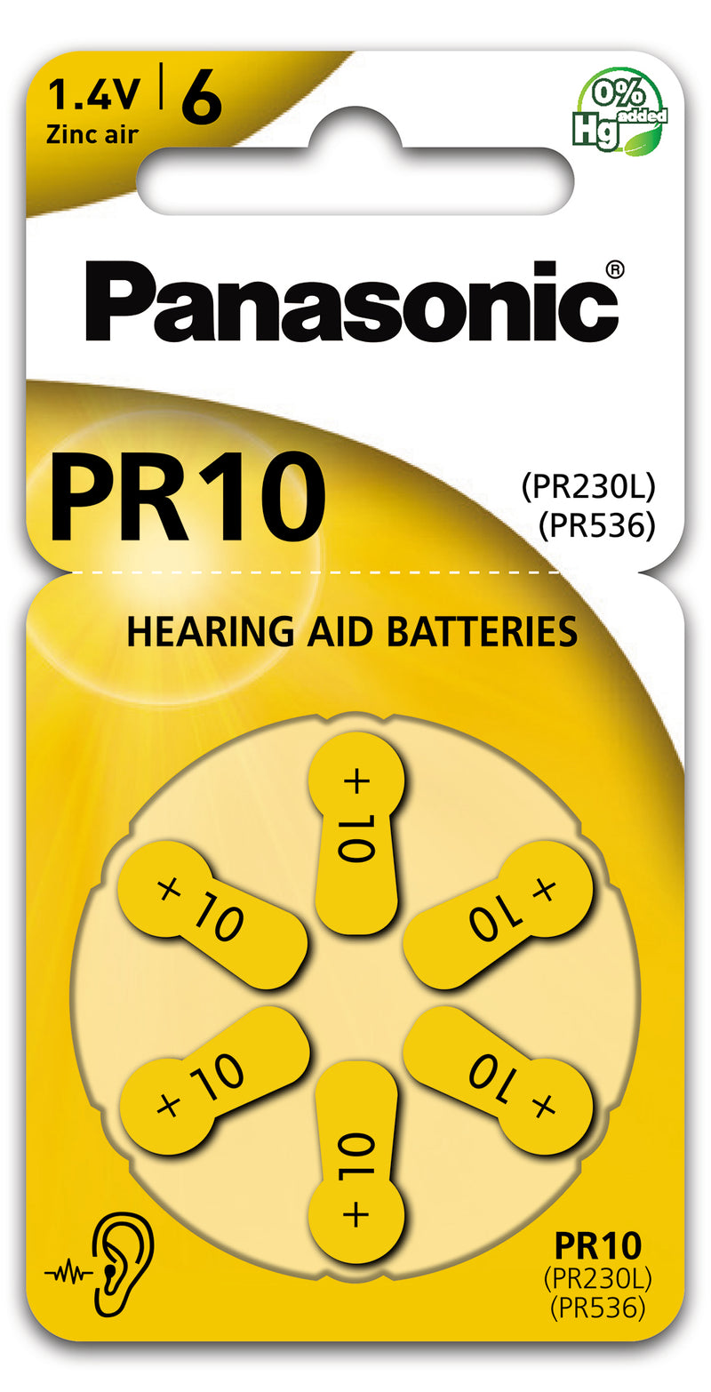 60x Panasonic Hörgerätebatterien Typ 10 Zinc Air P10 PR70 ZL4 Mercury Free