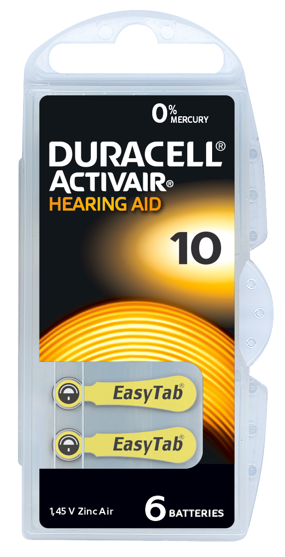 Duracell Activair Typ 10 Hörgerätebatterie