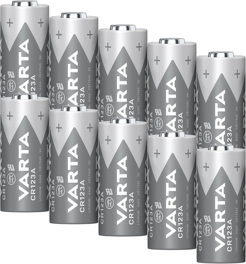 10x Varta Foto CR123A Photo Batterie CR123 Lithium 6205