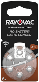 60x Hörgerätebatterien Rayovac Acoustic Typ 312 Zinc Air P312 PR41 ZL3