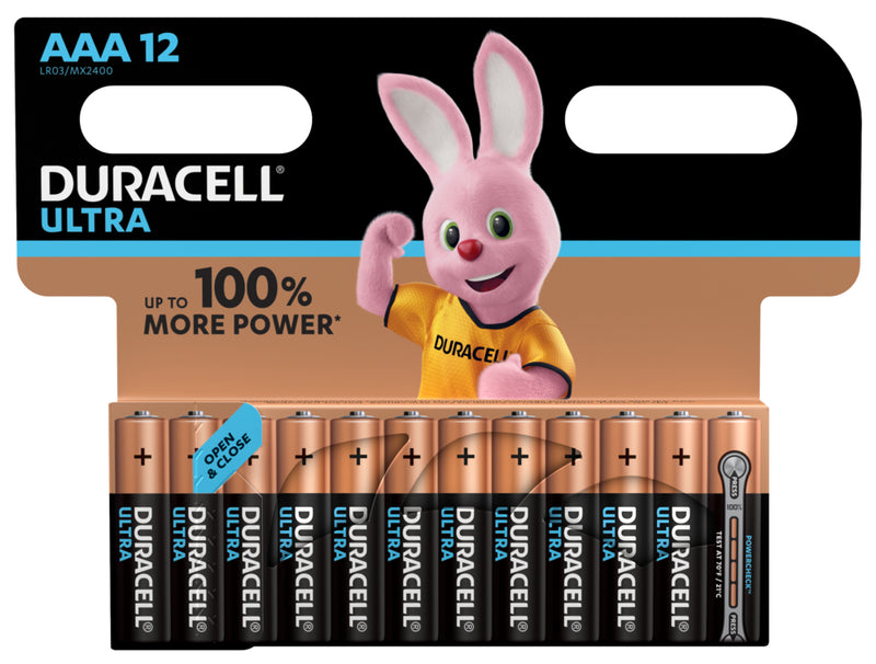12x Duracell Ultra Power Micro AAA MX2400 LR3
