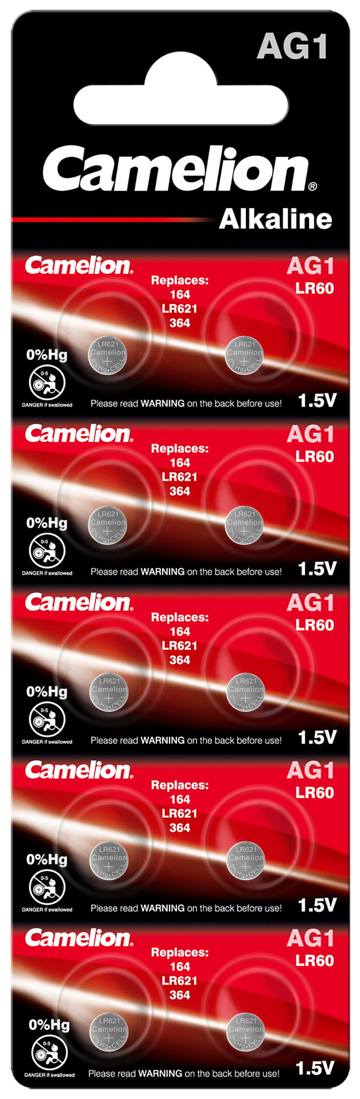 Camelion AG1 / LR621 / LR60 / 364 Alkaline - 100er Blister