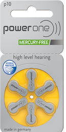60x Hörgerätebatterien Varta Powerone Typ 10 Zinc Air P10 PR70 ZL4