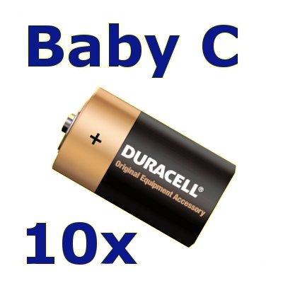 10 Stück Duracell OEM Alkaline Power Batterie MN1400 Baby C