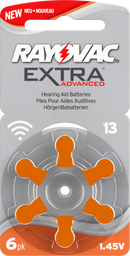 120x Hörgerätebatterien Rayovac EXTRA Typ 13 Zinc Air P13 PR48 ZL2