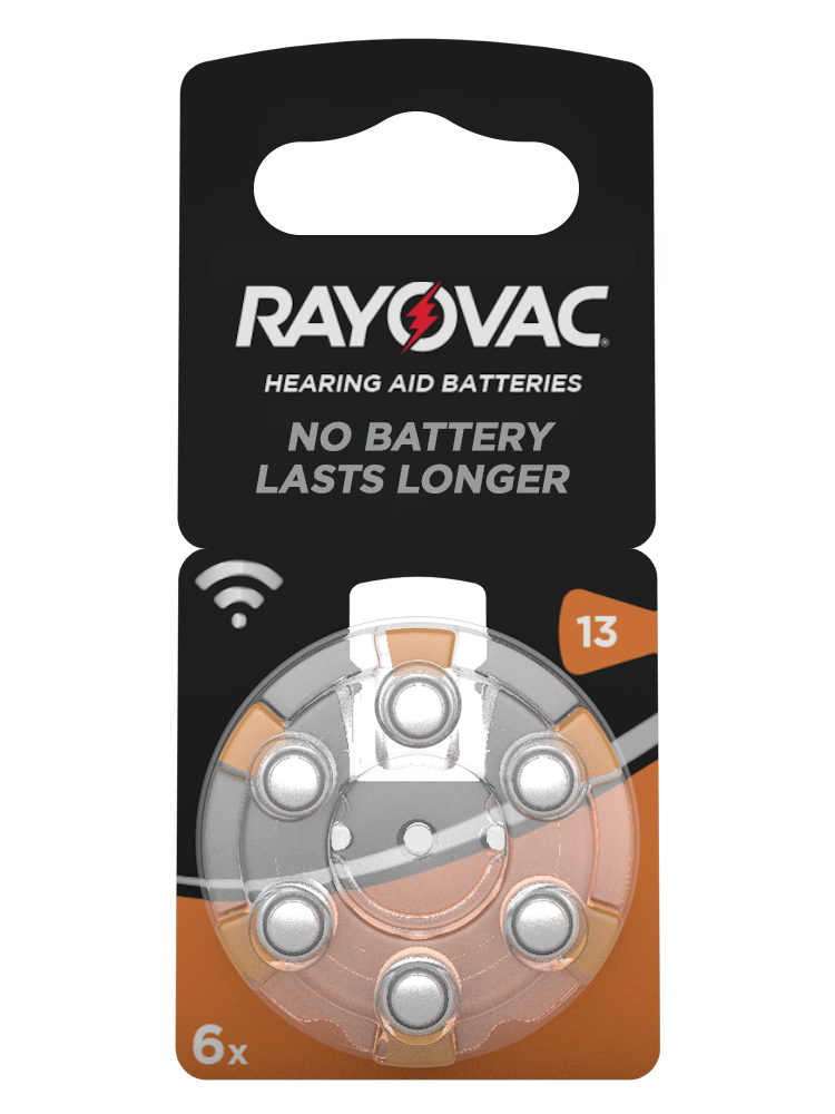 6x Hörgerätebatterie Rayovac Acoustic Typ 13 Zinc Air P13 PR48 ZL2