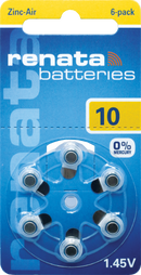 60x Hörgerätebatterien Renata Typ 10 Zinc Air PR70 ZL4